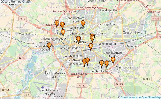 plan Décors Rennes Associations Décors Rennes : 18 associations