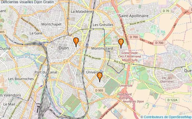 plan Déficientes visuelles Dijon Associations déficientes visuelles Dijon : 4 associations