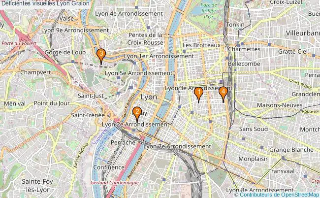 plan Déficientes visuelles Lyon Associations déficientes visuelles Lyon : 4 associations