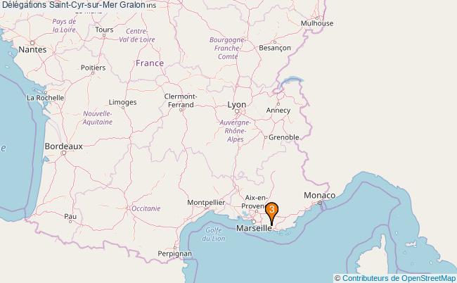 plan Délégations Saint-Cyr-sur-Mer Associations délégations Saint-Cyr-sur-Mer : 3 associations
