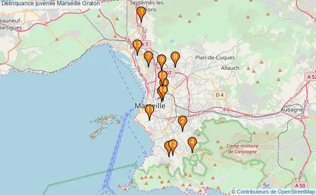 plan Délinquance juvénile Marseille Associations délinquance juvénile Marseille : 16 associations