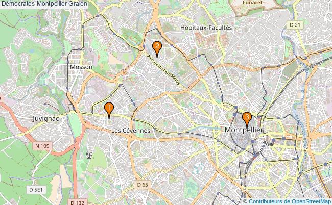 plan Démocrates Montpellier Associations démocrates Montpellier : 3 associations