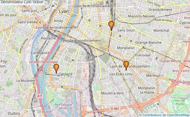 plan Dénominateur Lyon Associations dénominateur Lyon : 3 associations