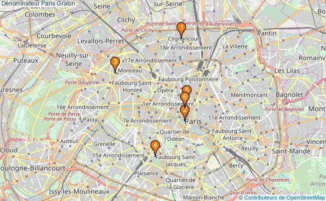 plan Dénominateur Paris Associations dénominateur Paris : 8 associations