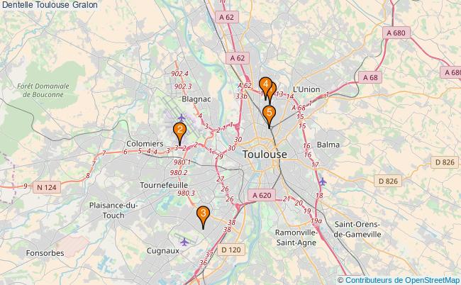 plan Dentelle Toulouse Associations dentelle Toulouse : 4 associations