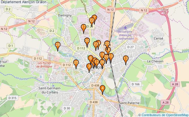 plan Département Alençon Associations département Alençon : 42 associations