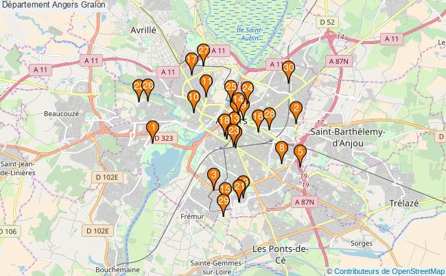 plan Département Angers Associations département Angers : 52 associations