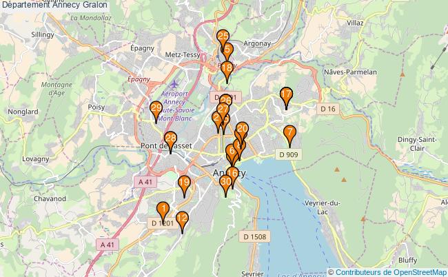 plan Département Annecy Associations département Annecy : 63 associations