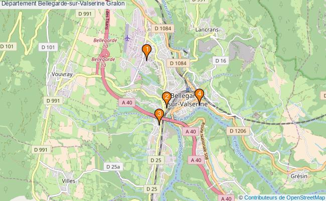 plan Département Bellegarde-sur-Valserine Associations département Bellegarde-sur-Valserine : 5 associations