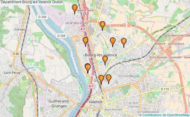 plan Département Bourg-les-Valence Associations département Bourg-les-Valence : 11 associations