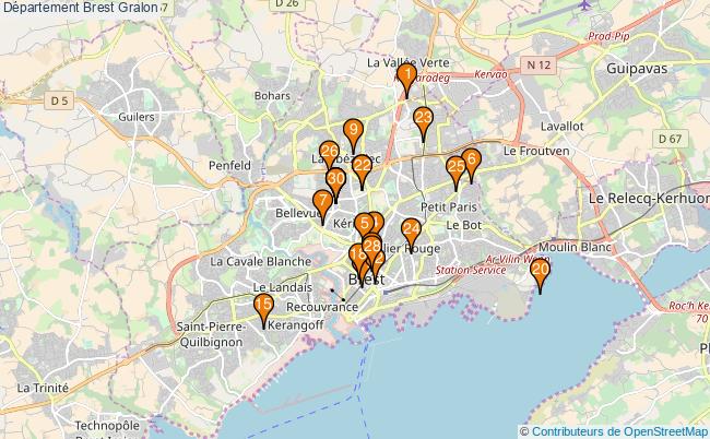 plan Département Brest Associations département Brest : 53 associations