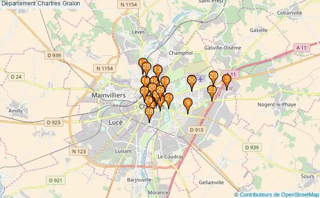 plan Département Chartres Associations département Chartres : 73 associations