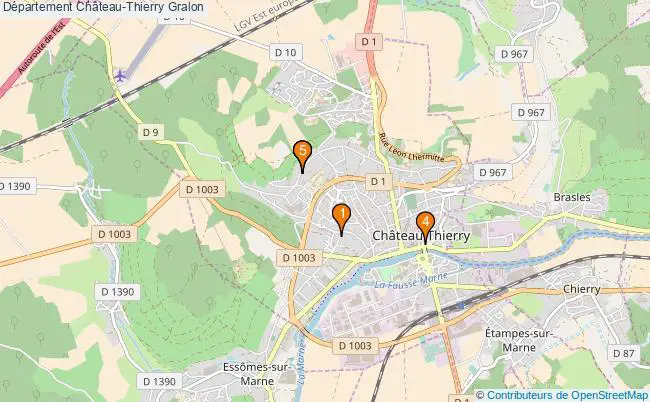 plan Département Château-Thierry Associations département Château-Thierry : 4 associations