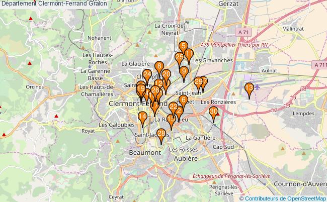 plan Département Clermont-Ferrand Associations département Clermont-Ferrand : 50 associations
