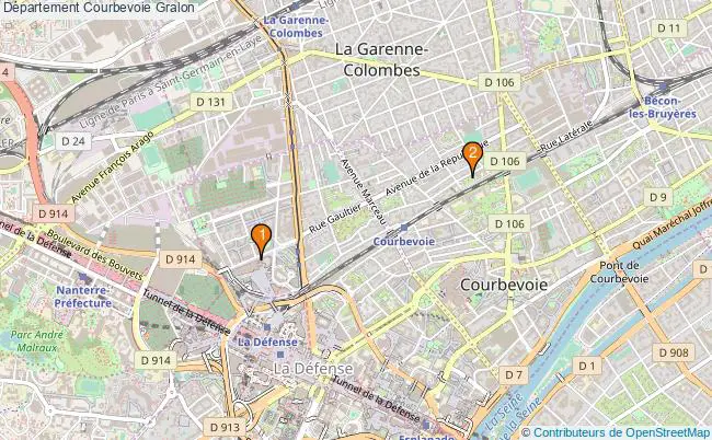 plan Département Courbevoie Associations département Courbevoie : 4 associations