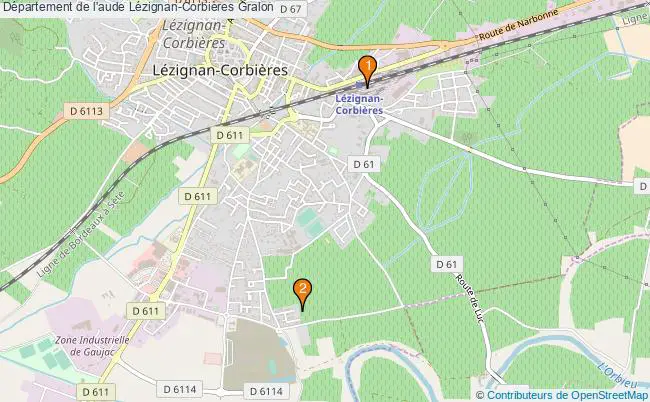 plan Département de l'aude Lézignan-Corbières Associations département de l'aude Lézignan-Corbières : 2 associations