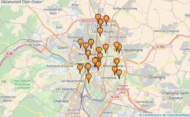 plan Département Dijon Associations département Dijon : 39 associations