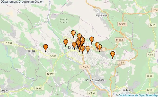 plan Département Draguignan Associations département Draguignan : 23 associations