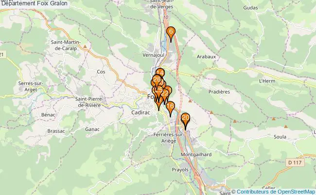 plan Département Foix Associations département Foix : 34 associations