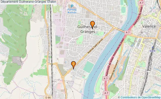 plan Département Guilherand-Granges Associations département Guilherand-Granges : 3 associations