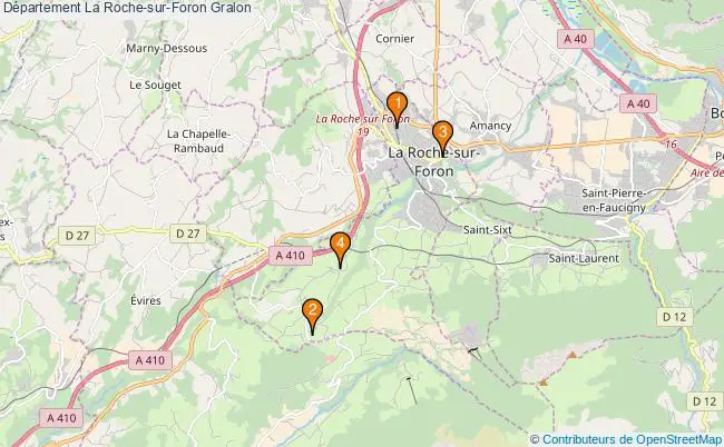 plan Département La Roche-sur-Foron Associations département La Roche-sur-Foron : 3 associations