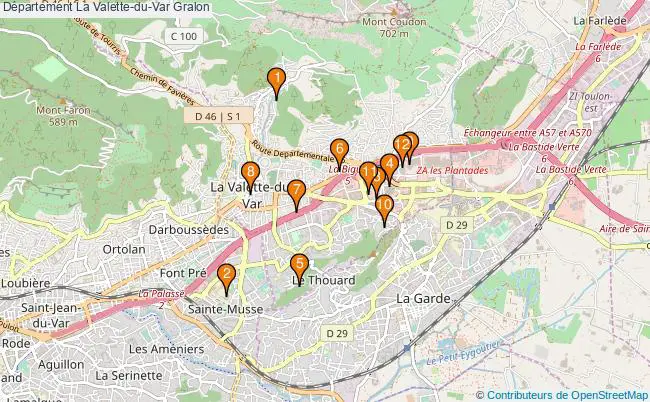 plan Département La Valette-du-Var Associations département La Valette-du-Var : 16 associations