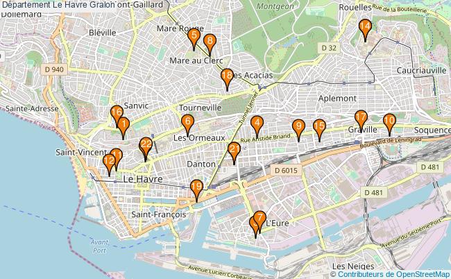 plan Département Le Havre Associations département Le Havre : 31 associations
