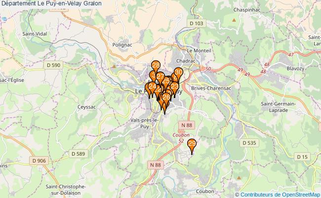 plan Département Le Puy-en-Velay Associations département Le Puy-en-Velay : 41 associations