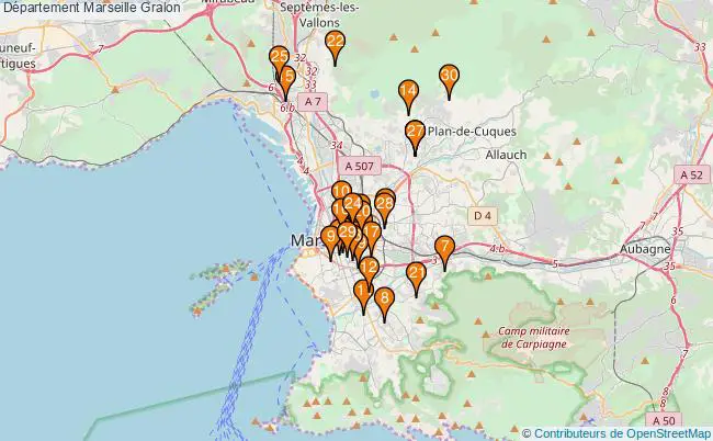 plan Département Marseille Associations département Marseille : 180 associations