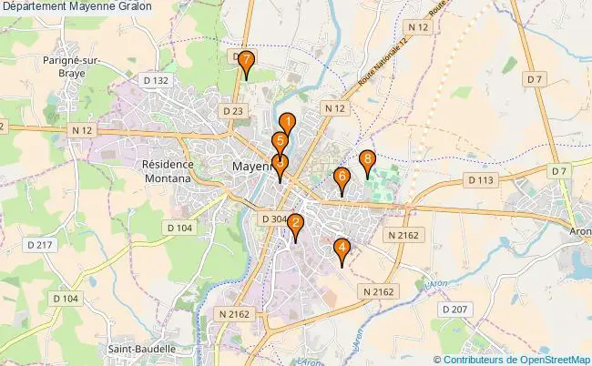 plan Département Mayenne Associations département Mayenne : 8 associations