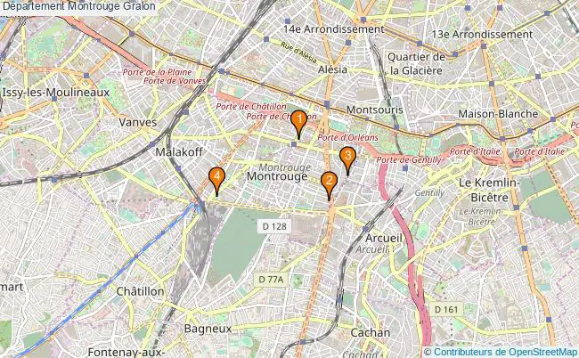 plan Département Montrouge Associations département Montrouge : 5 associations