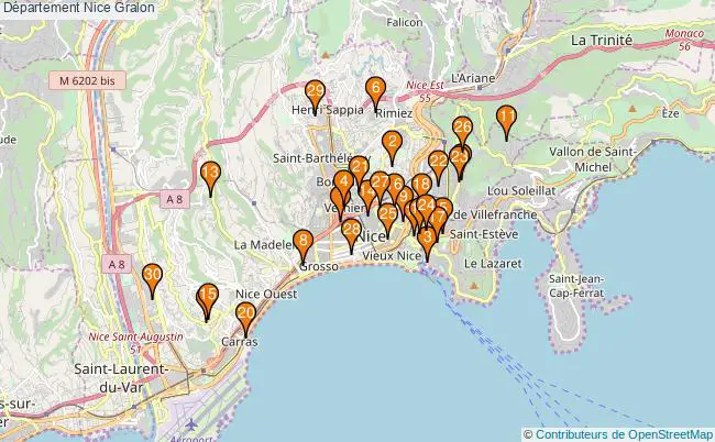 plan Département Nice Associations département Nice : 145 associations