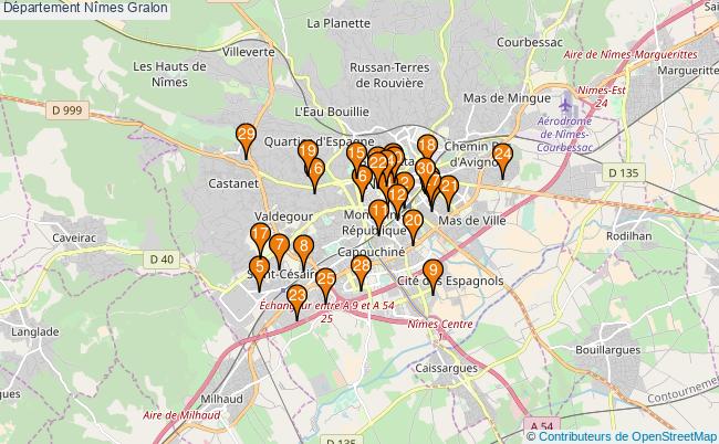plan Département Nîmes Associations département Nîmes : 47 associations