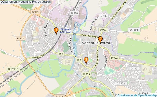 plan Département Nogent-le-Rotrou Associations département Nogent-le-Rotrou : 3 associations