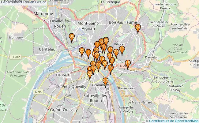 plan Département Rouen Associations département Rouen : 40 associations
