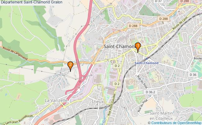 plan Département Saint-Chamond Associations département Saint-Chamond : 5 associations