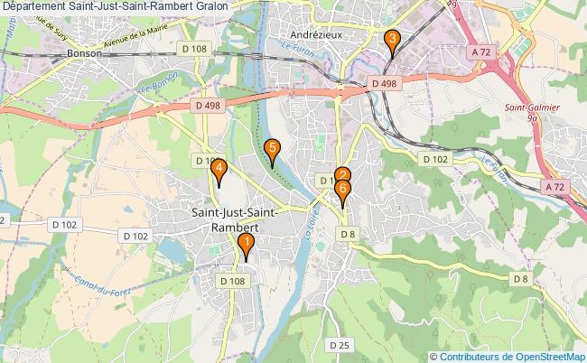 plan Département Saint-Just-Saint-Rambert Associations département Saint-Just-Saint-Rambert : 8 associations