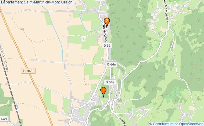 plan Département Saint-Martin-du-Mont Associations département Saint-Martin-du-Mont : 2 associations