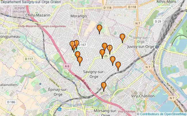 plan Département Savigny-sur-Orge Associations département Savigny-sur-Orge : 14 associations