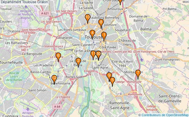 plan Département Toulouse Associations département Toulouse : 138 associations