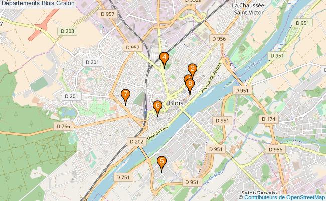 plan Départements Blois Associations départements Blois : 8 associations