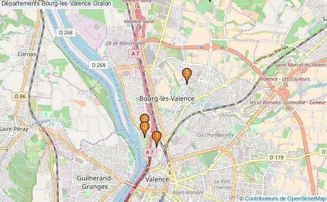 plan Départements Bourg-les-Valence Associations départements Bourg-les-Valence : 5 associations