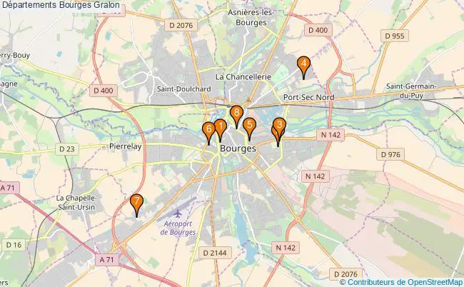 plan Départements Bourges Associations départements Bourges : 8 associations