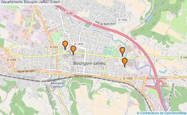 plan Départements Bourgoin-Jallieu Associations départements Bourgoin-Jallieu : 3 associations