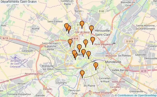 plan Départements Caen Associations départements Caen : 19 associations
