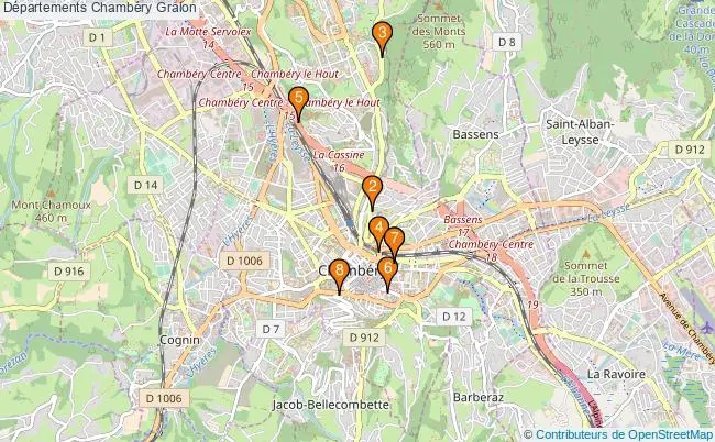plan Départements Chambéry Associations départements Chambéry : 9 associations