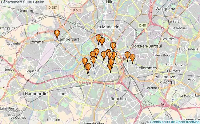 plan Départements Lille Associations départements Lille : 24 associations