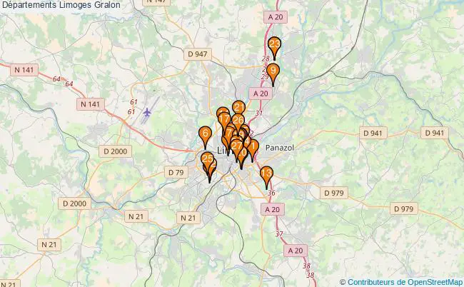 plan Départements Limoges Associations départements Limoges : 29 associations