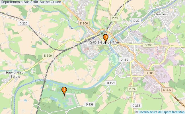 plan Départements Sablé-sur-Sarthe Associations départements Sablé-sur-Sarthe : 4 associations