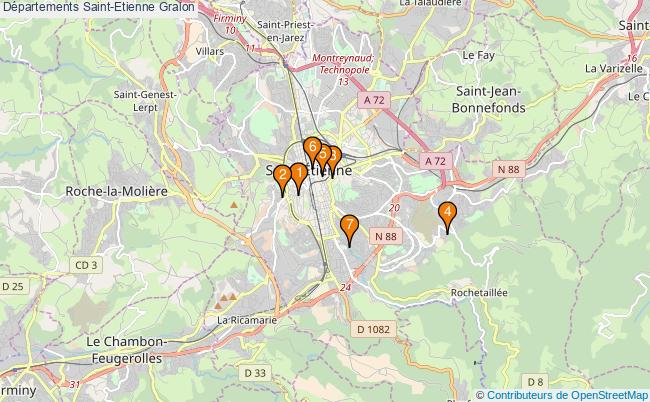 plan Départements Saint-Etienne Associations départements Saint-Etienne : 10 associations